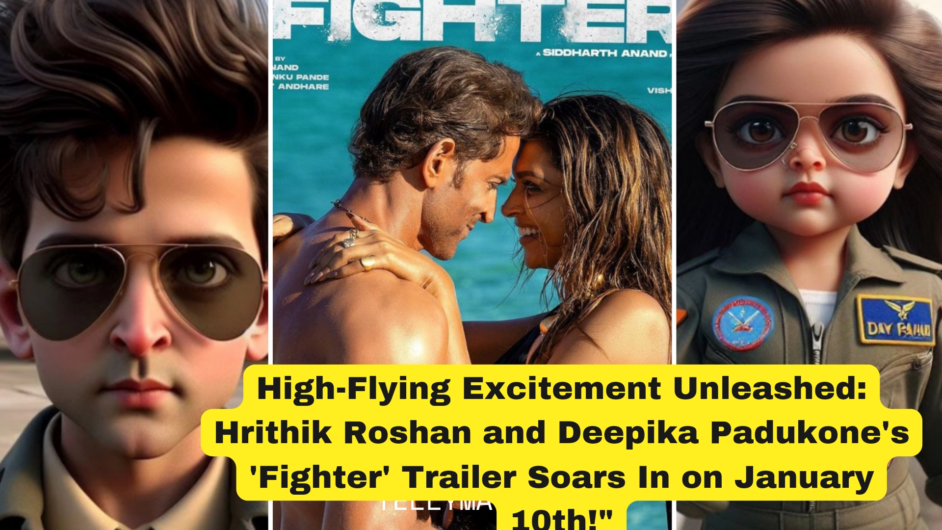 High-Flying Excitement Unleashed: Hrithik Roshan and Deepika Padukone Fighter Trailer Soars In on January 10th