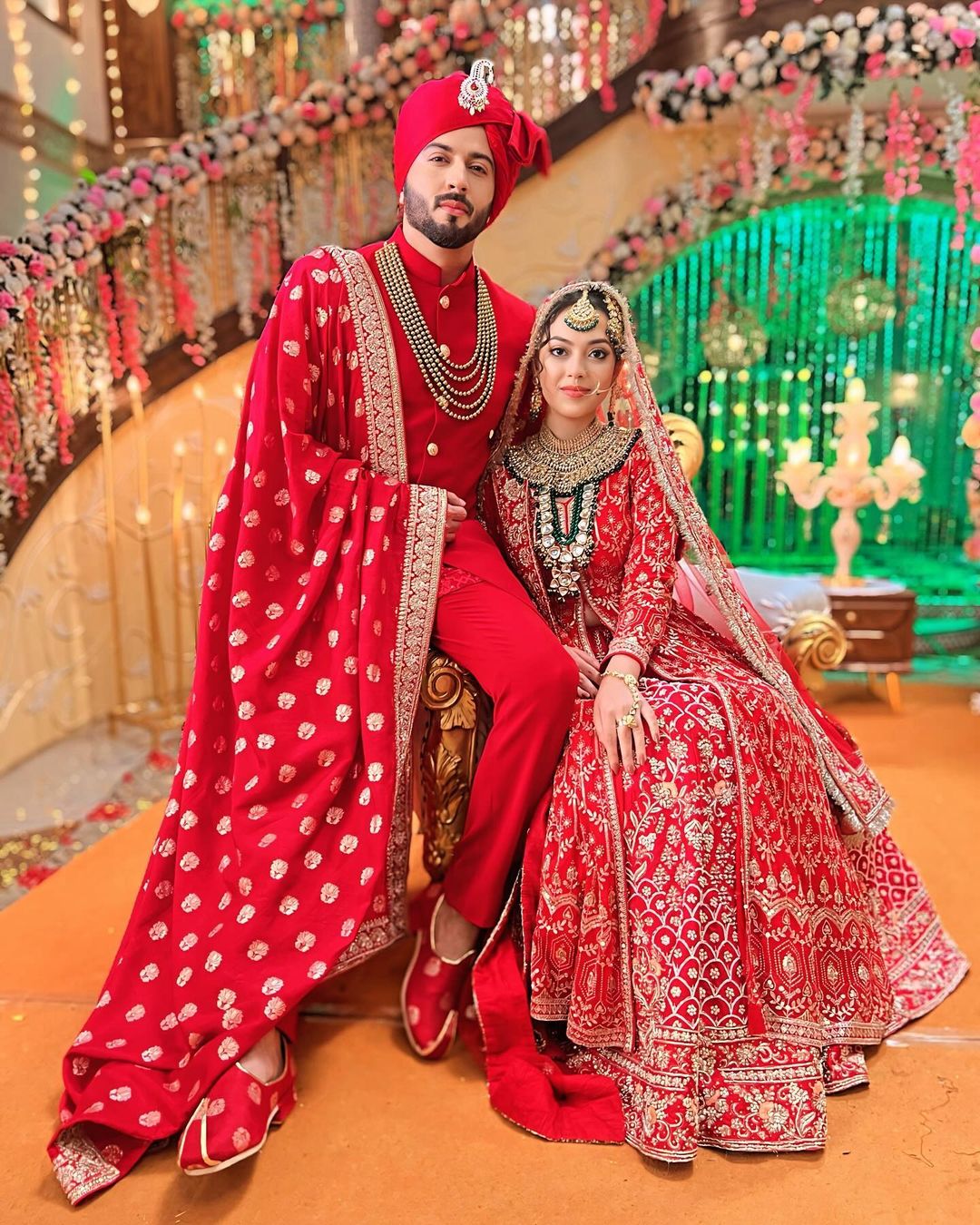 Dheeraj Dhoopar and Seerat Kapoor Twin in Red for Dramatic Wedding Sequence in Rabb Se Hai Dua