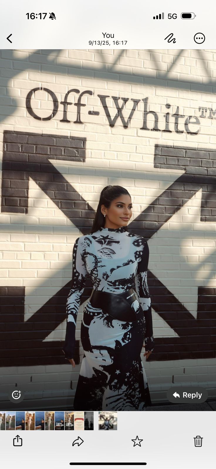 Farhana Bodi Steals the Show: OFF-WHITE’s Bling Queen at New York Fashion Week 2025